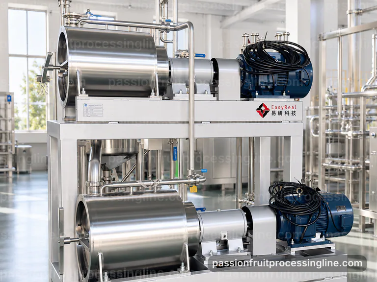 Industrial Passion Fruit Juice Line: Common Buyer Questions Interface industrial passion fruit juice line, common buyer questions: passion fruit seed separator connection view