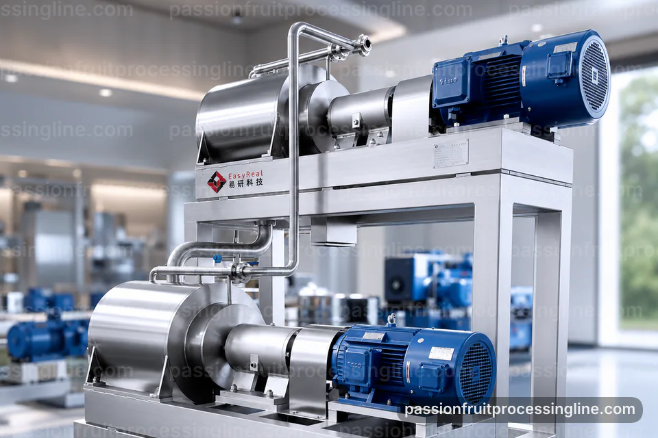 industrial passion fruit juice line, installation and maintenance: passion fruit seed separator operating stage
