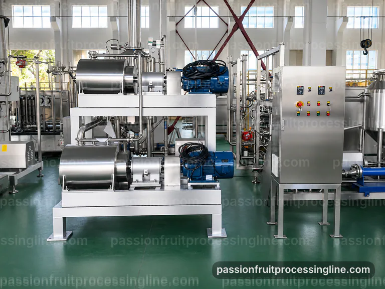 industrial passion fruit juice line, configuration options: passion fruit seed separator connection view